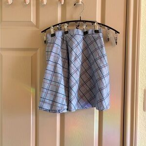 Altar'd State Blue Plaid Mini Skirt
